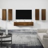   Set Mobili Porta TV 6 pz Rovere Marrone in Legno Ingegnerizzato