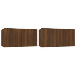 Set Mobili Porta TV 5 pz Rovere Marrone in Legno Ingegnerizzato