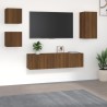 Set Mobili Porta TV 5 pz Rovere Marrone in Legno Ingegnerizzato