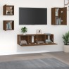 Set Mobili Porta TV 5 pz Rovere Marrone in Legno Ingegnerizzato