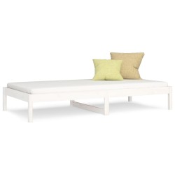 vidaXL Dormeuse Bianca 90x190 cm 3FT Single in Legno Massello di Pino