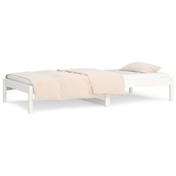 vidaXL Dormeuse Bianca 90x190 cm 3FT Single in Legno Massello di Pino