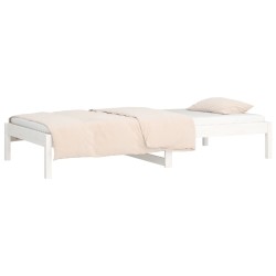 vidaXL Dormeuse Bianca 90x190 cm 3FT Single in Legno Massello di Pino