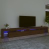 Mobile Porta TV con Luci LED Rovere Marrone 290x36,5x40 cm