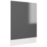 vidaXL Pannello Lavastoviglie Grigio Lucido 45x3x67 cm in Truciolato