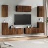 Set Mobili Porta TV 7 pz Rovere Marrone in Legno Ingegnerizzato