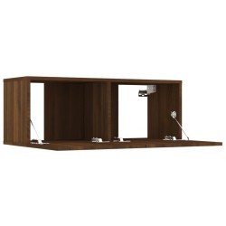 Set Mobili Porta TV 7 pz Rovere Marrone in Legno Ingegnerizzato