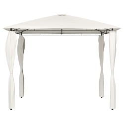   Gazebo con Montanti Rivestiti 3x3x2,6 m Crema 160 g/m²