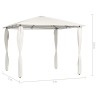   Gazebo con Montanti Rivestiti 3x3x2,6 m Crema 160 g/m²