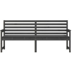 vidaXL Panca da Giardino Grigia 203,5x48x91,5cm Legno Massello di Pino