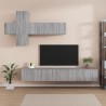   Set di Mobili Porta TV 7 pz Grigio Sonoma in Legno Ingegnerizzato