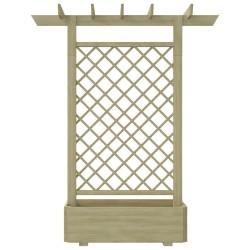 vidaXL Fioriera con Pergolato da Giardino 162x56x204 cm in Legno