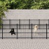   Gabbia per Cani da Esterno in Acciaio 37,64 m²