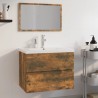 Set di Mobili da Bagno Rovere Fumo in Legno Ingegnerizzato