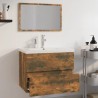 Set di Mobili da Bagno Rovere Fumo in Legno Ingegnerizzato