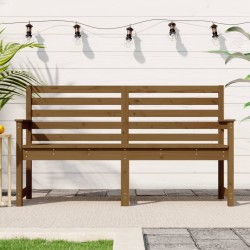 vidaXL Panca da Giardino Miele 159,5x48x91,5 cm Legno Massello di Pino