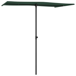 vidaXL Ombrellone da Esterni con Palo in Alluminio 180x110cm Verde 