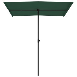 vidaXL Ombrellone da Esterni con Palo in Alluminio 180x110cm Verde 