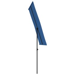 vidaXL Ombrellone da Esterni con Palo in Alluminio 180x110 cm Azzurro 