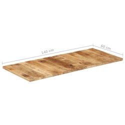 vidaXL Piano Tavolo in Legno Massello di Mango 25-27 mm 140x60 cm