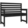 vidaXL Panca da Giardino Nera 109x48x91,5 cm Legno Massello di Pino