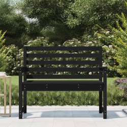 vidaXL Panca da Giardino Nera 109x48x91,5 cm Legno Massello di Pino