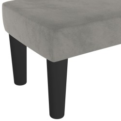   Panca Grigio Chiaro 70x30x30 cm in Velluto