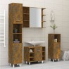   Armadietto Bagno Rovere Fumo 30x30x179 cm in Legno Ingegnerizzato