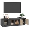   Mobile Porta TV Grigio 156x37x45 cm in Legno Massello di Pino