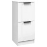   Credenza Bianco Lucido 30x30x70 cm in Legno Ingegnerizzato