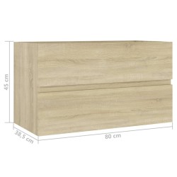   Mobile Sottolavabo Rovere Sonoma 80x38,5x45 cm in Truciolato