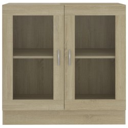   Armadietto con Vetrina Rovere Sonoma 82,5x30,5x80 cm Truciolato