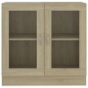   Armadietto con Vetrina Rovere Sonoma 82,5x30,5x80 cm Truciolato