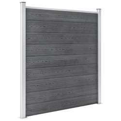 vidaXL Pannelli Recinzione WPC 8 Quadrati 1 Inclinato 1484x186cm Grigi