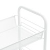 vidaXL Carrello da Cucina con 4 Ripiani Bianco 46x26x64 cm in Ferro