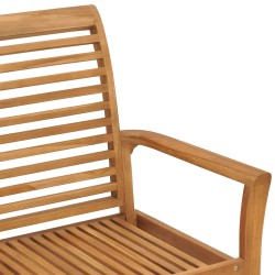 vidaXL Panca da Giardino con Cuscino Antracite 112 cm in Legno di Teak