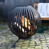 Esschert Design Braciere a Sfera in Acciaio al Carbonio Nero FF400