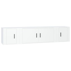   Set Mobili Porta TV 3 pz Bianco in Legno Ingegnerizzato