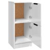 Credenze 2 pz Bianco Lucido 30x30x70 cm in Legno Ingegnerizzato