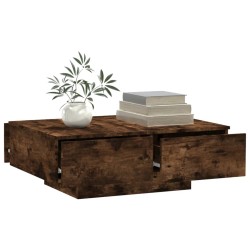   Tavolino da Salotto Rovere Fumo 90x60x31 cm Legno ingegnerizzato