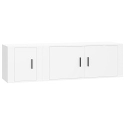   Set di Mobili Porta TV 2 pz Bianco in Legno Ingegnerizzato