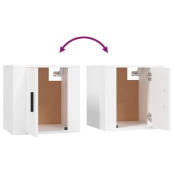   Set di Mobili Porta TV 2 pz Bianco in Legno Ingegnerizzato