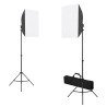 vidaXL Kit per Studio Fotografico con Set Luci, Fondale e Riflettore