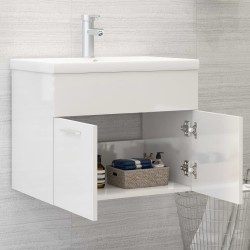   Mobile Sottolavabo Bianco Lucido 60x38,5x46 cm in Truciolato