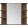   Mobile da Bagno Specchio in Rovere Marrone 80x20,5x64 cm Legno