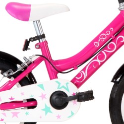 Bici per Bambini 14 Pollici Nera e Rosa