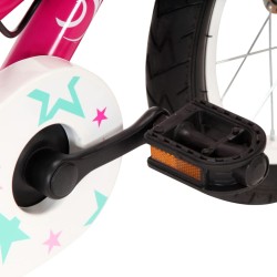 Bici per Bambini 14 Pollici Nera e Rosa