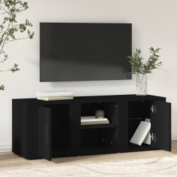 Mobile Porta TV Nero 100x31,5x35 cm in Legno Ingegnerizzato