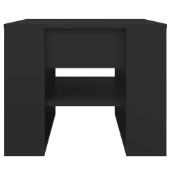   Tavolino da Salotto Nero 55,5x55x45 cm in Legno Ingegnerizzato