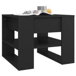   Tavolino da Salotto Nero 55,5x55x45 cm in Legno Ingegnerizzato